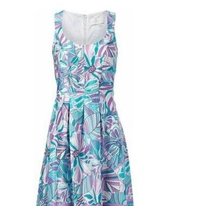 Pappagallo Dress, Bahama Blue Multi, Size 4, NWT